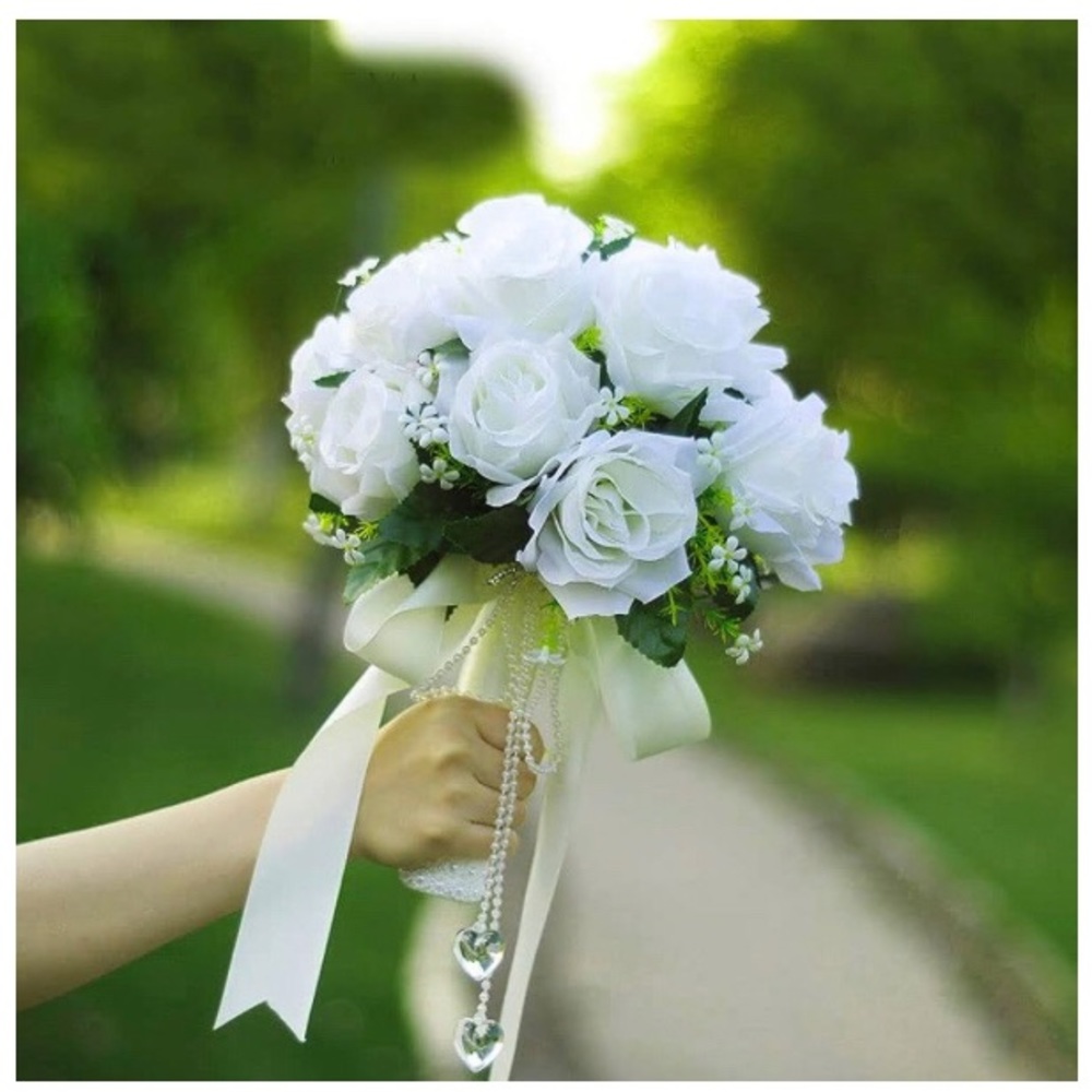 White Rose Bridal Bouquet